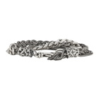 Emanuele Bicocchi Silver Chain and Braid Bracelet