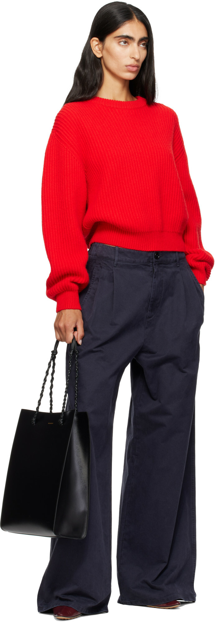 Jil Sander Black Tangle Tote