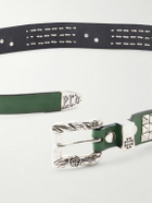 Enfants Riches Déprimés - Dog In Restraint 3.5cm Studded Leather Belt - Green