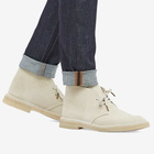 Clarks Originals Men's Desert Boot in Off White Suede