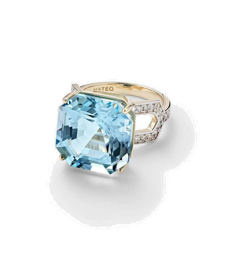 Photo: Mateo 14kt gold ring with topaz and diamonds