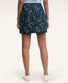 Brooks Brothers Women's Reversible Print-Embroidered Tennis Skirt | Navy/Green