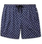 Onia - Charles Short-Length Polka-Dot Swim Shorts - Blue