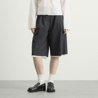 mfpen Women's Slash Shorts in Dark Grey Tropical Wool