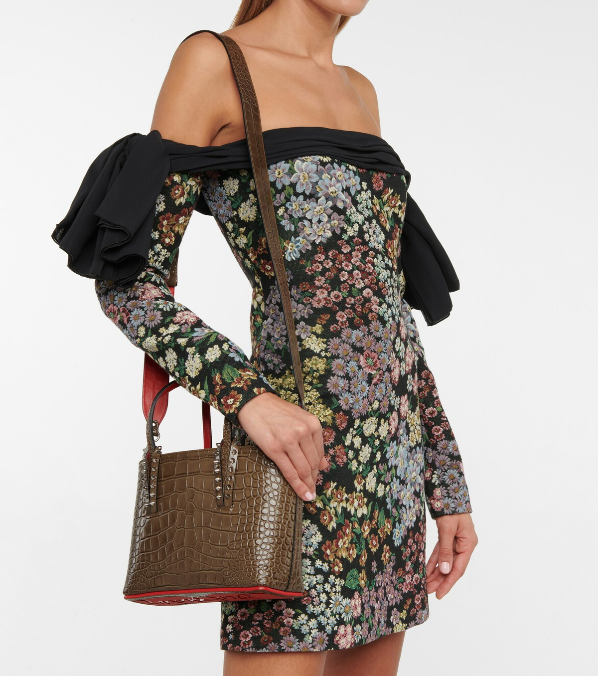 Christian Louboutin - Cabata Mini croc-effect leather tote