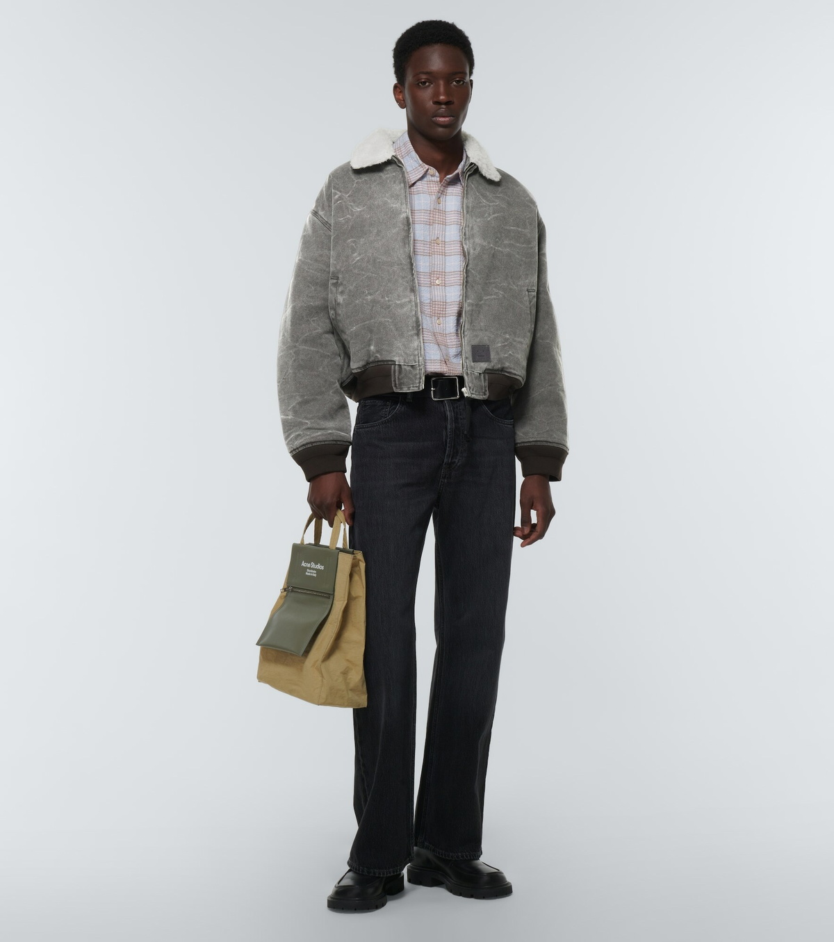 Acne Studios - Faux fur-trimmed bomber jacket Acne Studios