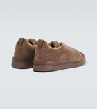 Zegna Triple Stitch shearling-lined suede sneakers