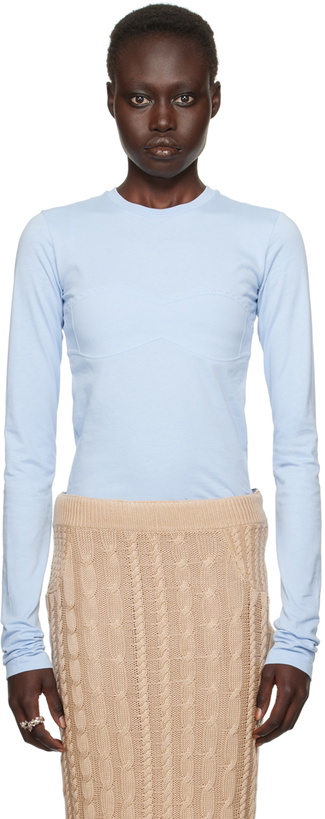 Photo: Julie Kegels SSENSE Exclusive Blue Jinny Long Sleeve T-shirt