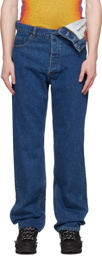Y/Project Blue Classic Asymmetric Jeans