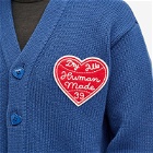 Human Made Men's Knitted College Cardigan in Blue