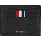 Thom Browne Black Pebble Grain Note Compartment Card Holder