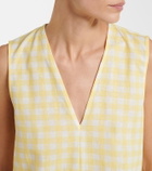 Asceno Gingham linen and cotton minidress