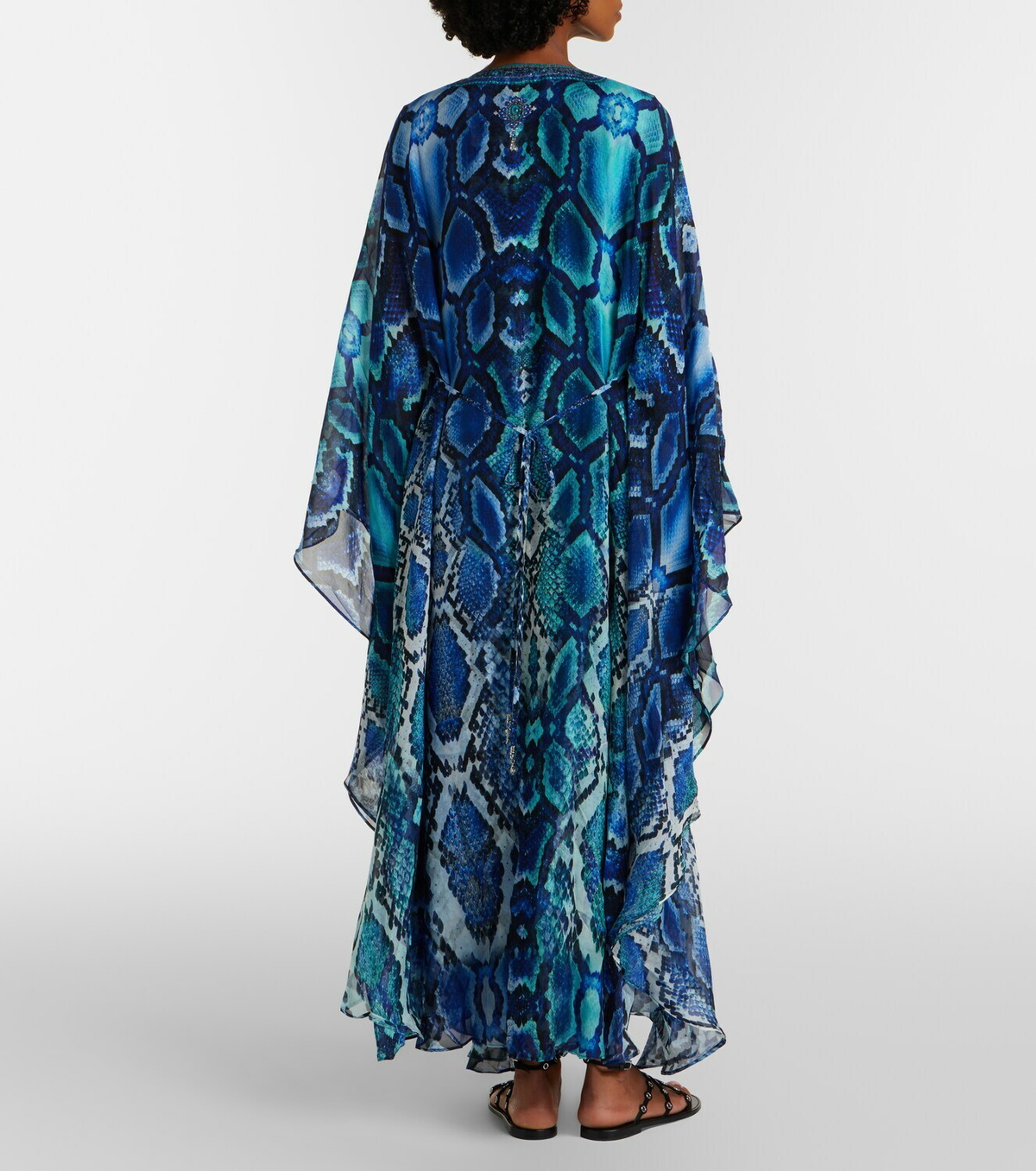 Camilla Embellished printed silk kaftan