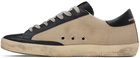 Golden Goose Beige & Black Super-Star Sneakers