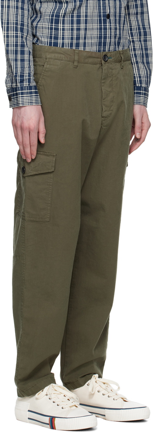 PS Paul Smith Green Stretch-Cotton Work Pants