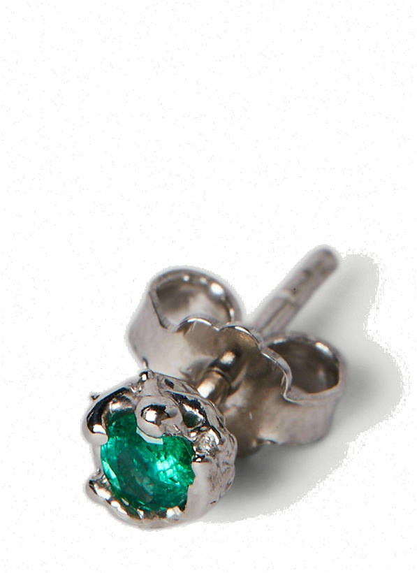 Photo: Vasiliki - Single Emerald Stud Earring in Silver