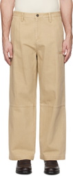 LE17SEPTEMBRE Tan Washed Side Pocket Jeans