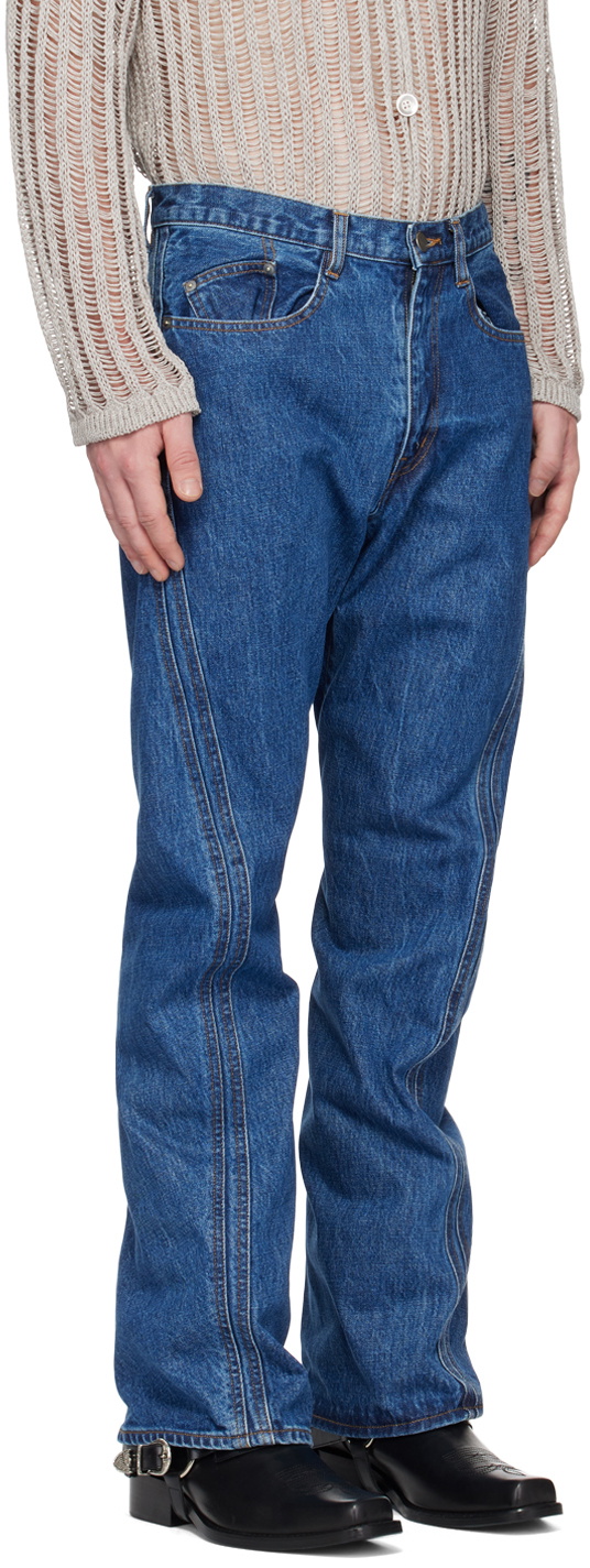 NVRFRGT Indigo Twisted Jeans