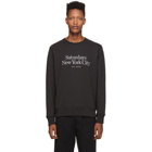 Saturdays NYC Black Bowery Miller Standard Sweatshirt