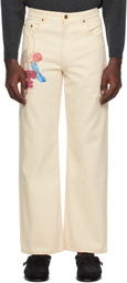 Small Talk Studio Off-White Drawn Keychain Jeans