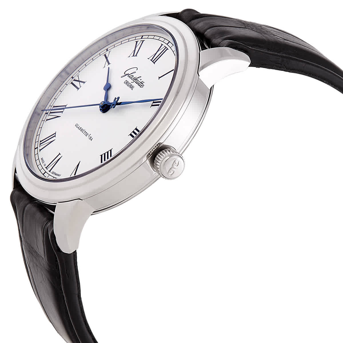 Glashutte Senator Silver Dial Automatic Mens Watch