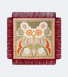 La DoubleJ Fringed printed silk twill scarf