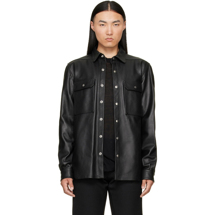 Photo: Rick Owens Black Tower Leather Overshirt