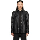 Rick Owens Black Tower Leather Overshirt