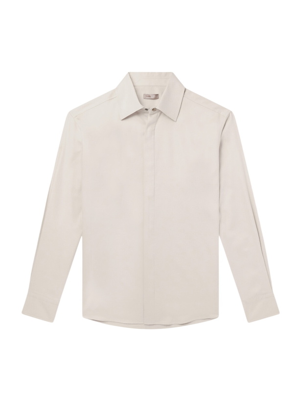 Photo: Herno - Silk and Cashmere-Blend Shirt - Green