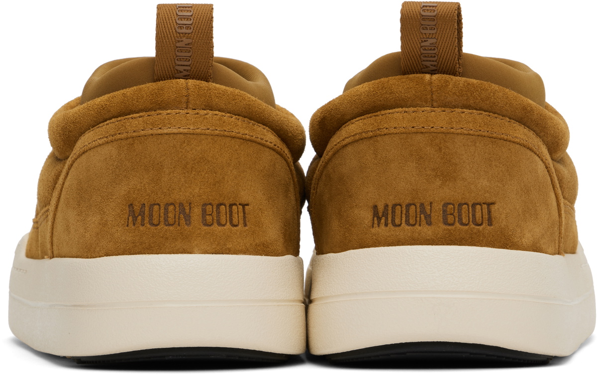 Moon Boot Tan Park Soft Suede Loafers