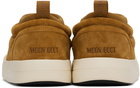 Moon Boot Tan Park Soft Suede Loafers