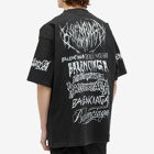 Balenciaga Men's Metal Logo T-Shirt in Faded Black/White