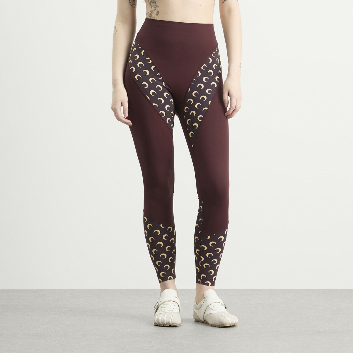 Marine Serre Women's Athleisure Yoga Legging in Deep Mahogany