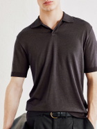 Altea - Pierre Lyocell and Cotton-Blend Polo Shirt - Brown