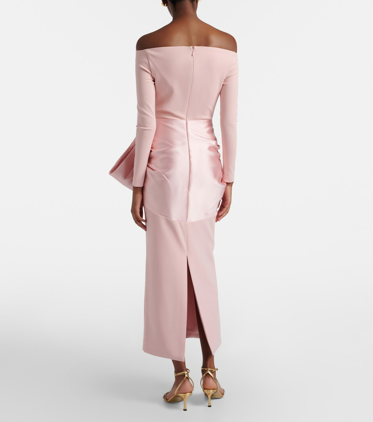 Solace London Rhianne satin-trimmed cocktail dress