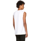 Balmain White Imprime Monnaie Tank Top