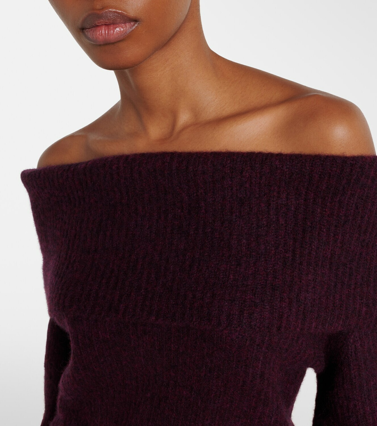 Jardin des Orangers Off-shoulder cashmere and silk sweater