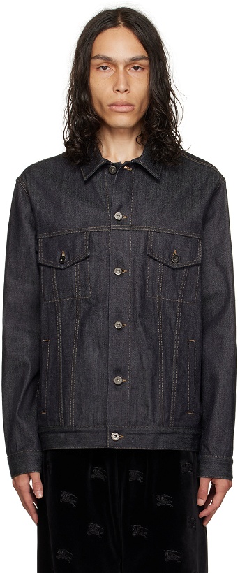 Photo: Burberry Indigo Contrast Stitch Denim Jacket