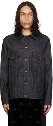 Burberry Indigo Contrast Stitch Denim Jacket