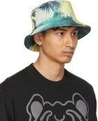 Kenzo Yellow High Summer Tropical Graffiti Bucket Hat