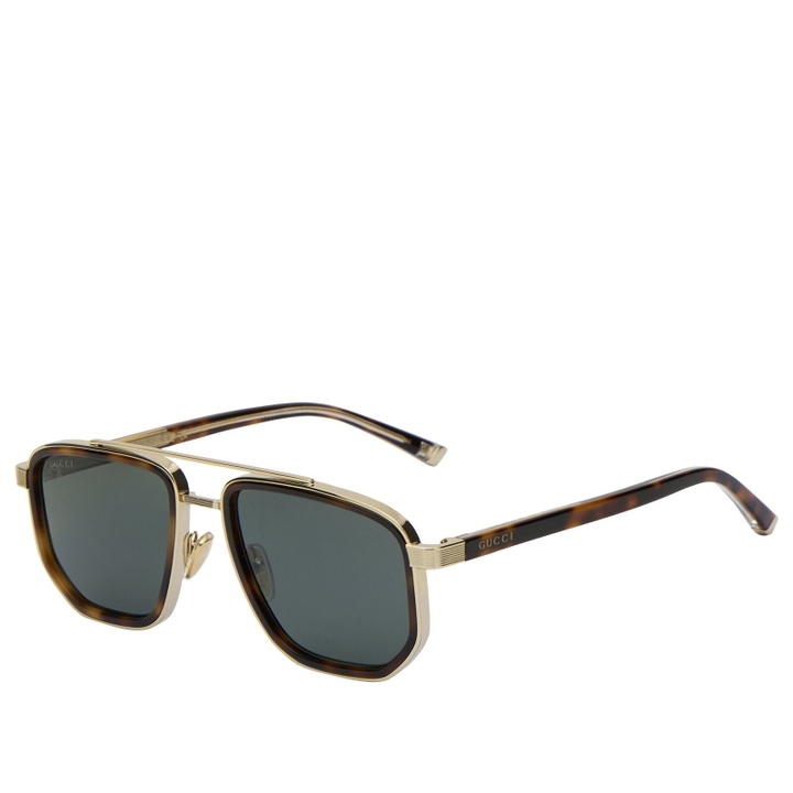 Photo: Gucci Men's GG2073S Sunglasses in Gold/Green 