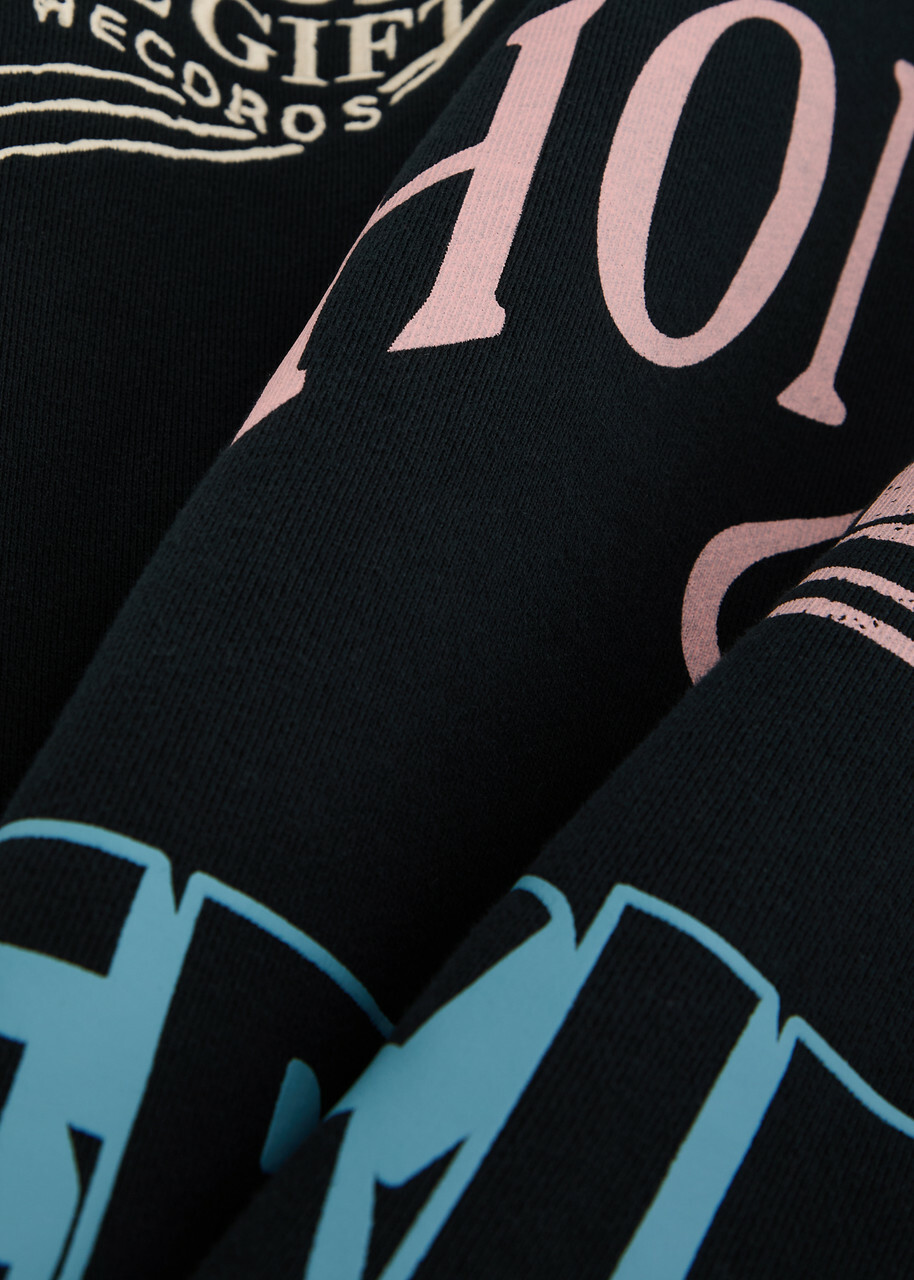 Honor The Gift Studio Logo Printed Cotton Sweatshirt Black