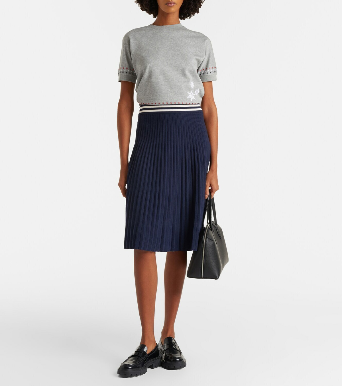 Thom Browne Embroidered cotton jersey T-shirt