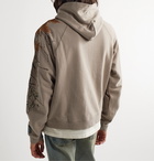 Reese Cooper® - Logo-Appliquéd Embroidered Loopback Cotton-Jersey Hoodie - Neutrals