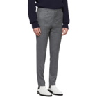 AMI Alexandre Mattiussi Grey Flannel Cigarette Trousers