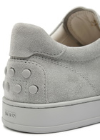 Tods Panelled Suede Sneakers Light Grey