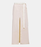 SIR Dune mid-rise linen-blend maxi skirt