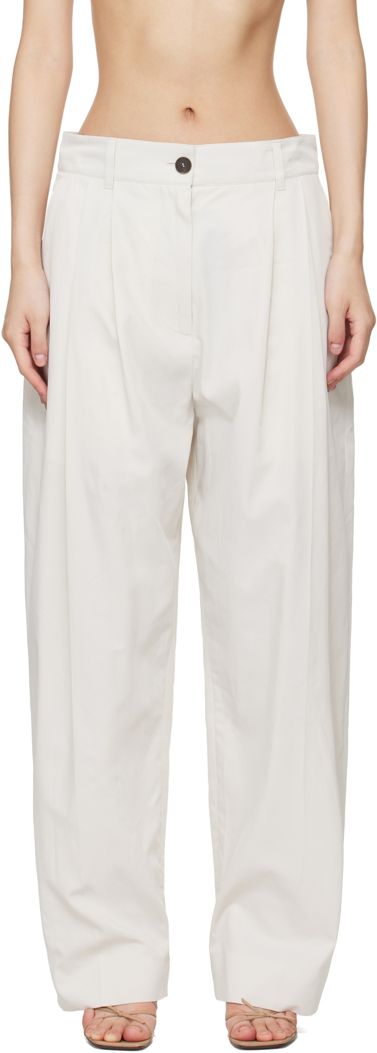 Studio Nicholson Off-White Acuna Trousers