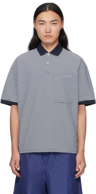Photo: DAIWA PIER39 Navy & White Tech Polo