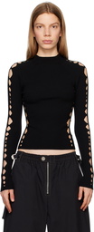 Dion Lee Black Snake Diamond Sweater